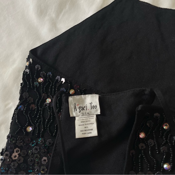 vintage a gaci too usa halter sequin top - Picture 6 of 6